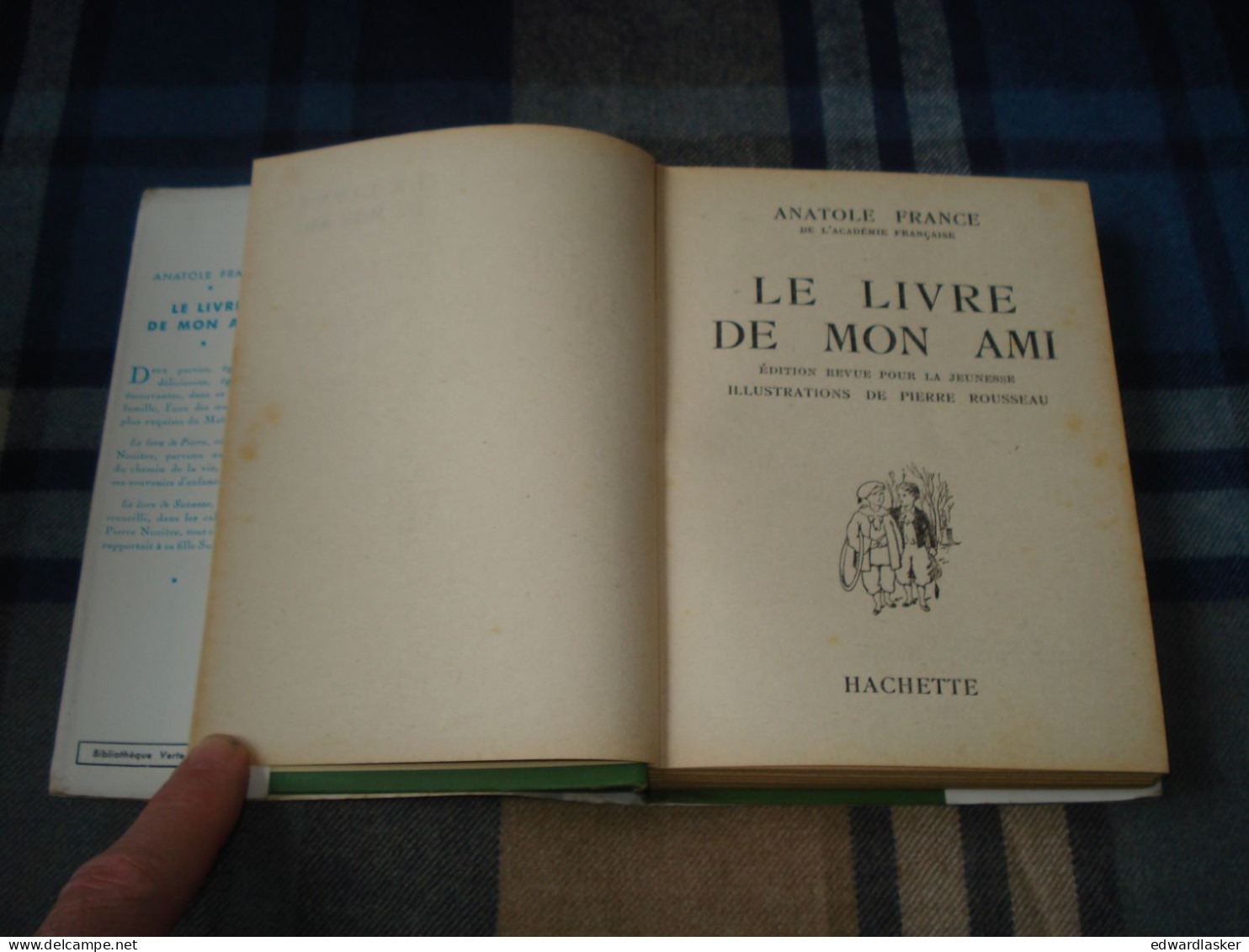BIBLIOTHEQUE VERTE N°97 : Le Livre De Mon Ami /Anatole France - Jaquette 1957 [1] - Bibliothèque Verte