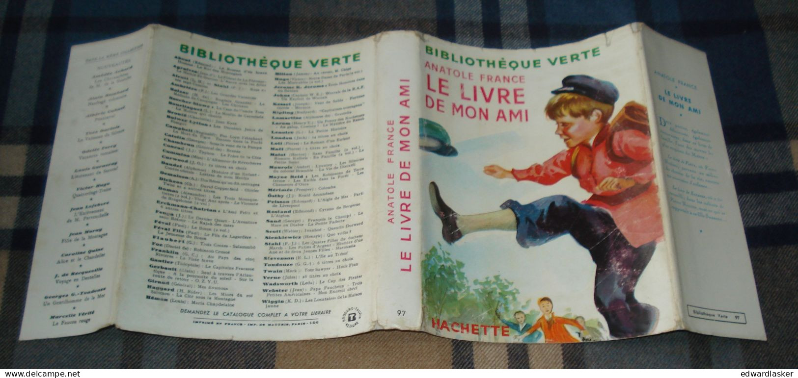 BIBLIOTHEQUE VERTE n°97 : Le livre de mon ami /Anatole France - jaquette 1957 [1]