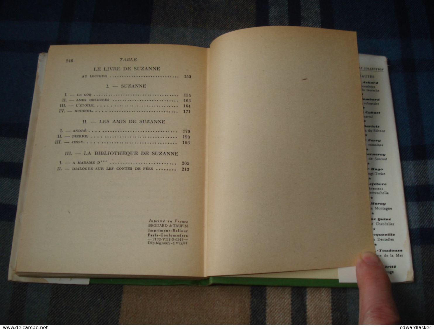 BIBLIOTHEQUE VERTE N°97 : Le Livre De Mon Ami /Anatole France - Jaquette 1957 [2] - Bibliothèque Verte