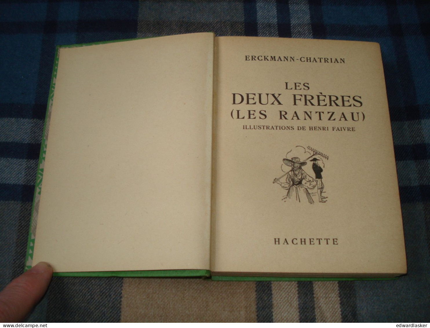 BIBLIOTHEQUE VERTE : Les Deux Frères (Les Rantzau) /Erckmann-Chatrian - 1941 - Bibliothèque Verte