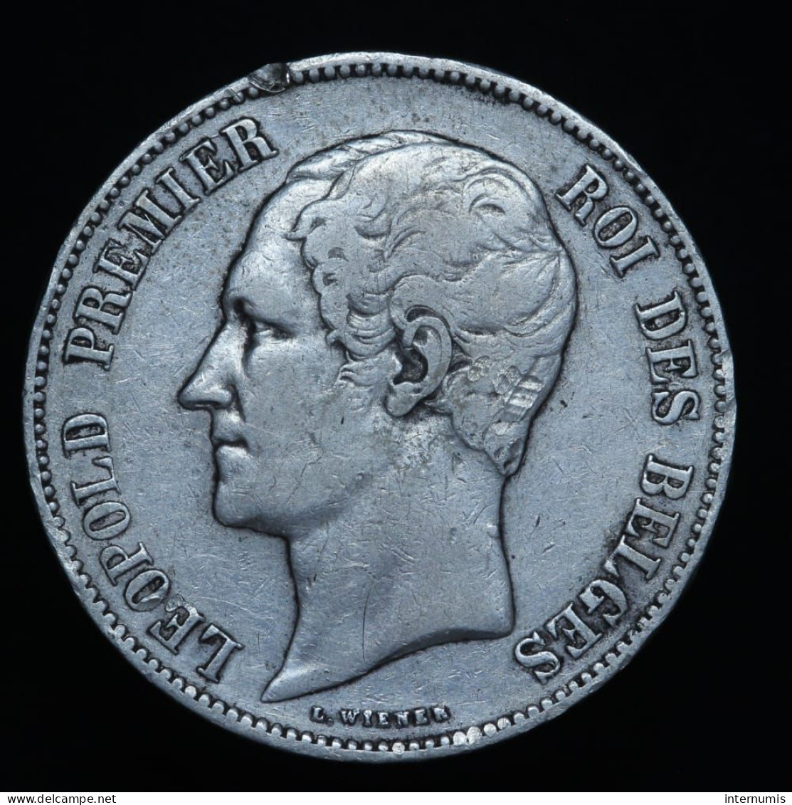 (Fautée - Error) Belgique / Belgium, Léopold I, 5 Francs, 1865, Argent (Silver), TTB (EF), KM#17, Morin.45a? - 5 Francs