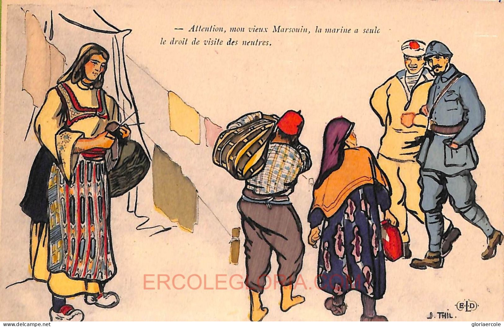 Ac9161  - GREECE - VINTAGE POSTCARD - ETHNIC Illustrated BRITISH HUMOR - Europa