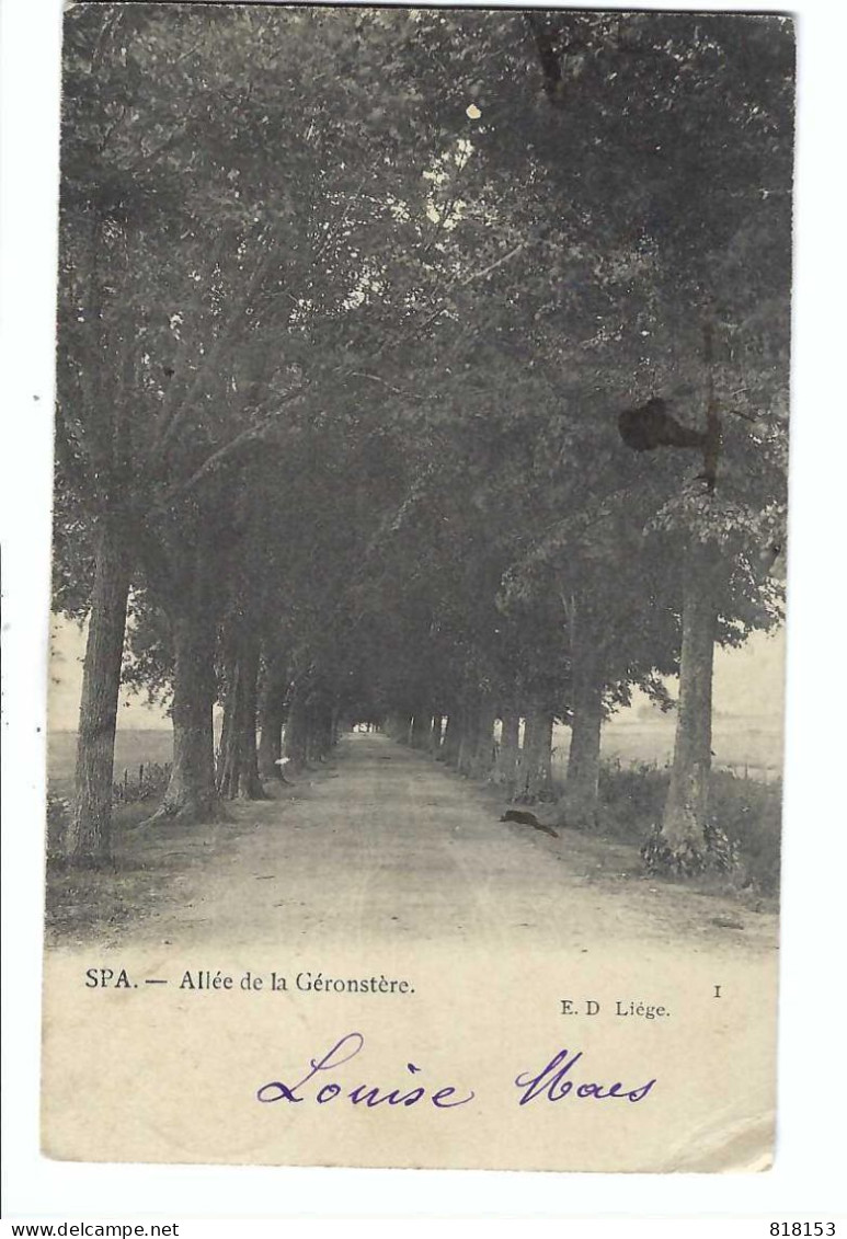 SPA - Allée De La Géronstère  1906 - Spa