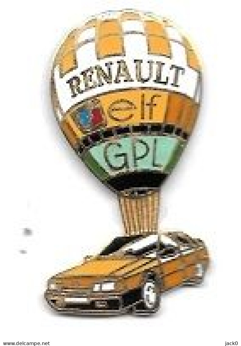 Pin' S  Marque  Carburant  ELF, GPL, MONTGOLFIERE  Automobiles  RENAULT  21 - Luchtballons