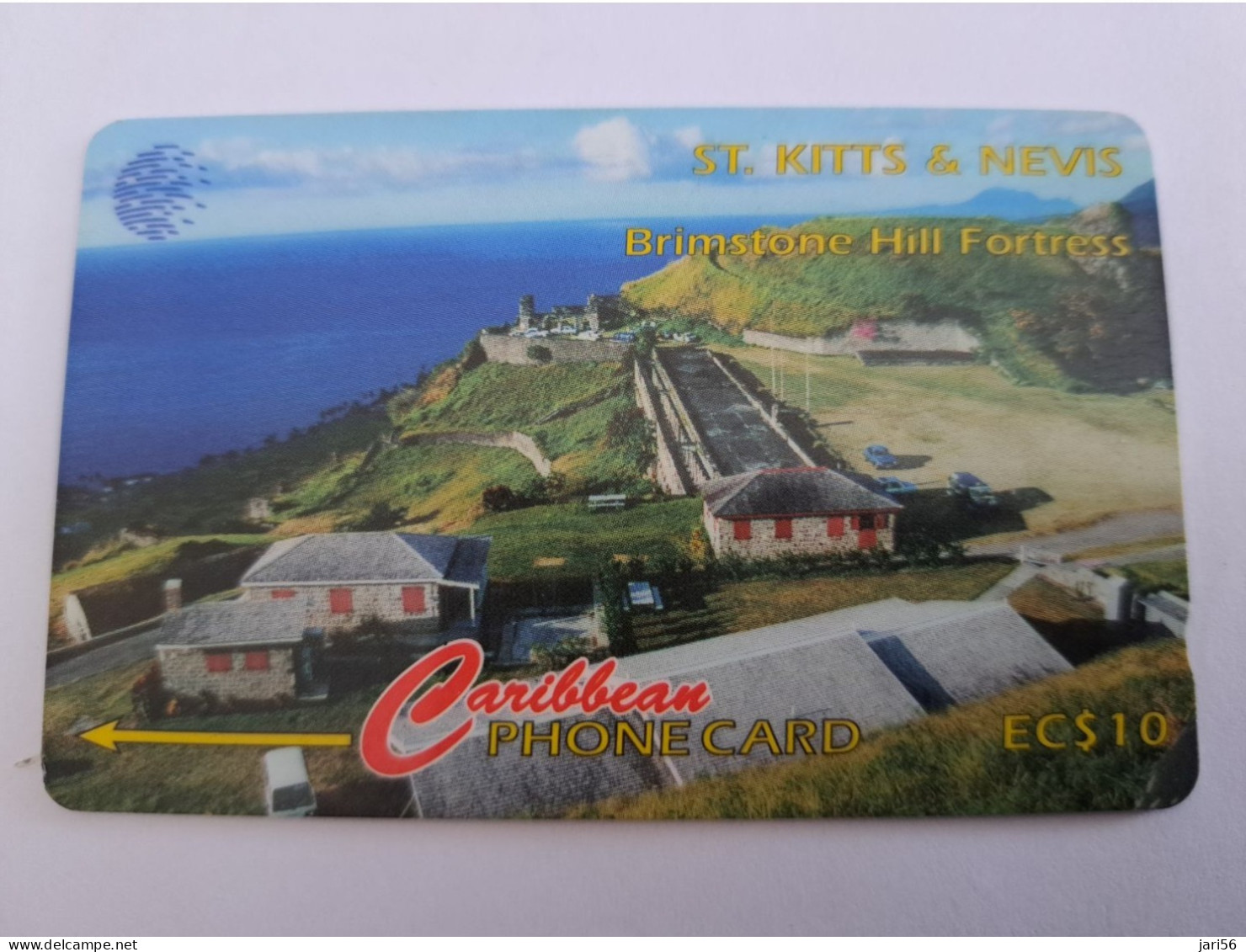 ST KITTS & NEVIS  GPT CARD $10 STK 55A / BRIMSTONE HILL FORTRESS  **13322** - St. Kitts & Nevis