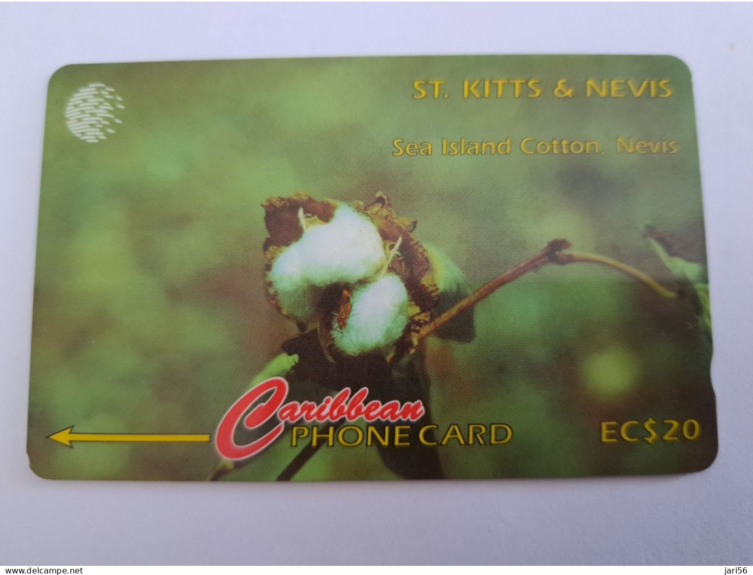 ST KITTS & NEVIS  GPT CARD $20 STK 77A / SEA ISLAND COTTON NEVIS   **13323** - St. Kitts En Nevis