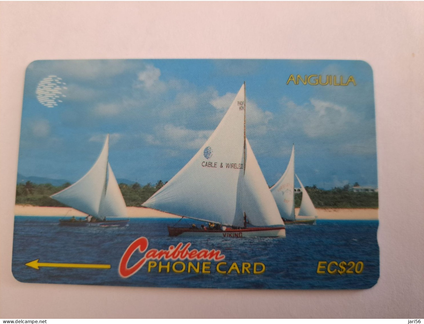 ANGUILLA  GPT    $20,-  ANG-69B  / SAILING BOAT     USED CARD  ** 13324** - Anguila