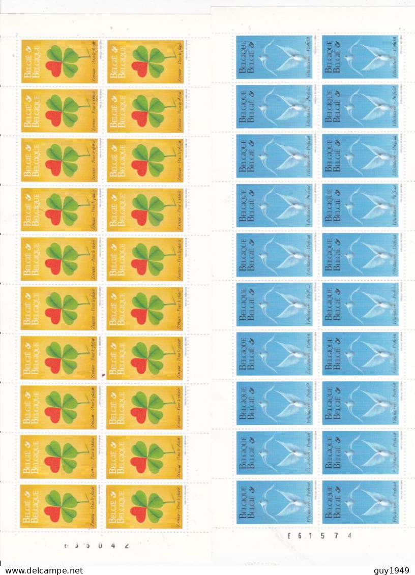 KLEINE VELLETJES VAN 20 /4 FEUILLETS DE 20,      80  FRANKEERGELDIGE  80 ZEGELS TIMBRES - 1991-2000