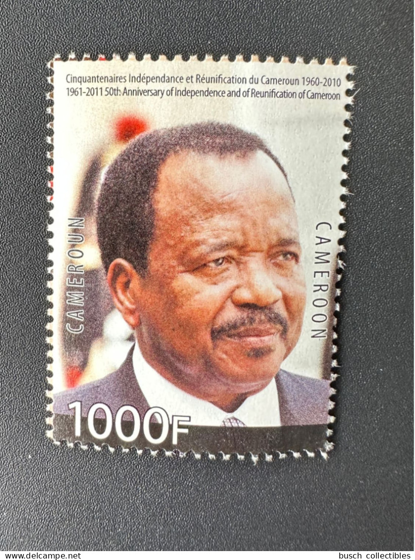 Cameroun Cameroon Kamerun 2010 Mi. 1265 Cinquantenaires Indépendance Et Réunification Independance 2011 Biya 1000F - Kameroen (1960-...)