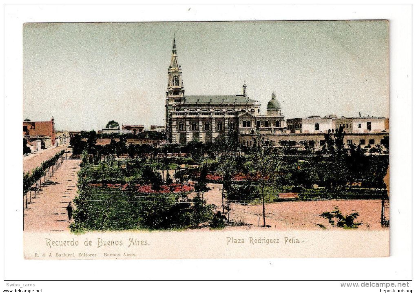 Argentine Recuerdo De Buenos Aires Plaza Rodriguez Pena - Carte Precurseur Avant 1903 - Unused - Argentinië