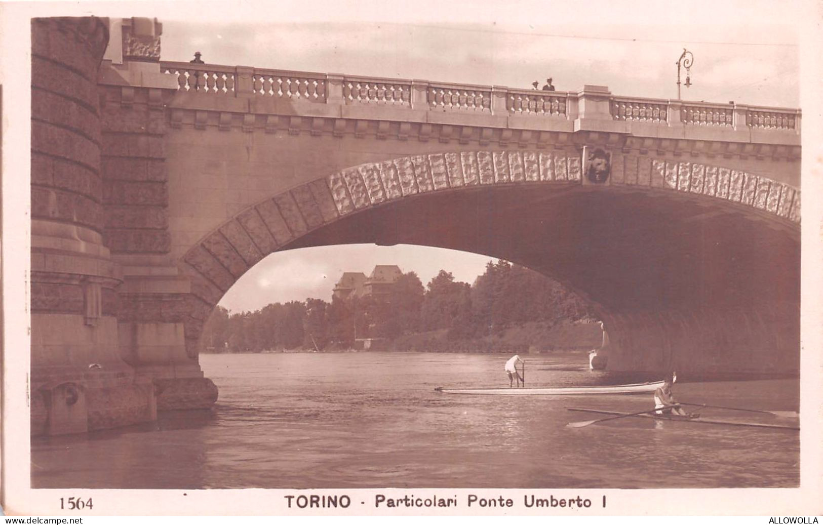 20283 " TORINO-PARTICOLARE PONTE UMBERTO I " ANIMATA-BARCA E CANOA-VERA FOTO-CART. POST. NON SPED. - Pontes