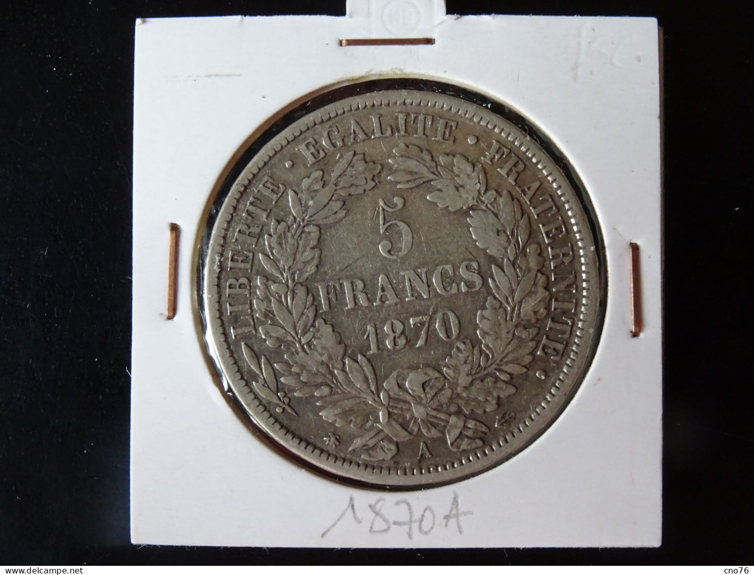 France, 5 Francs République Française 1870A - 1870-1871 Government Of National Defense