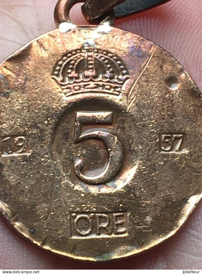 PENDENTIF GUSTAF VI ADOLF SVERIGES KONUNG 1957