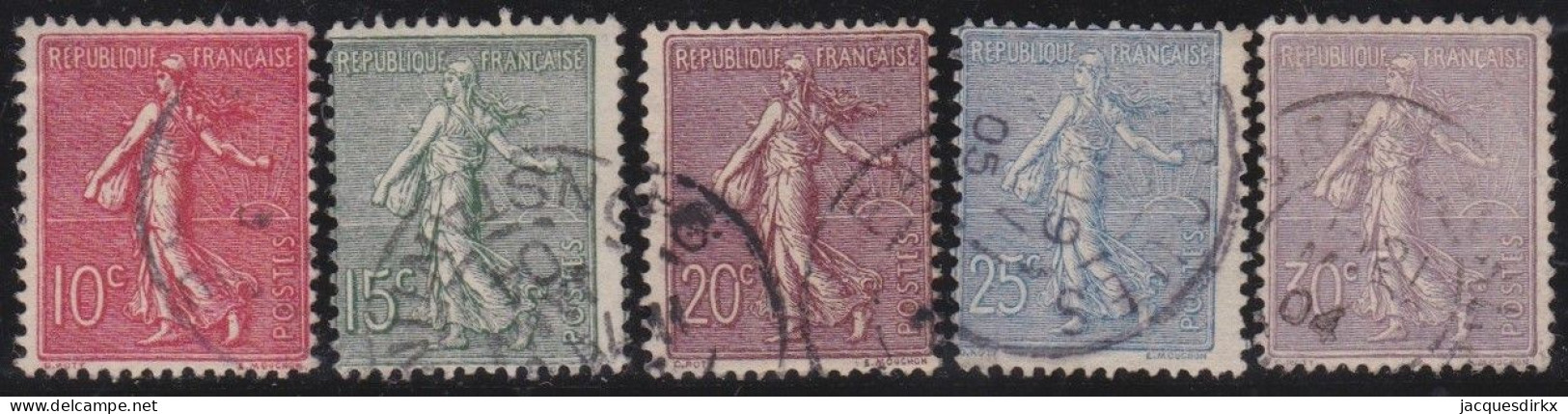France  .  Y&T   .   129/133      .   O    .    Oblitéré - Gebraucht