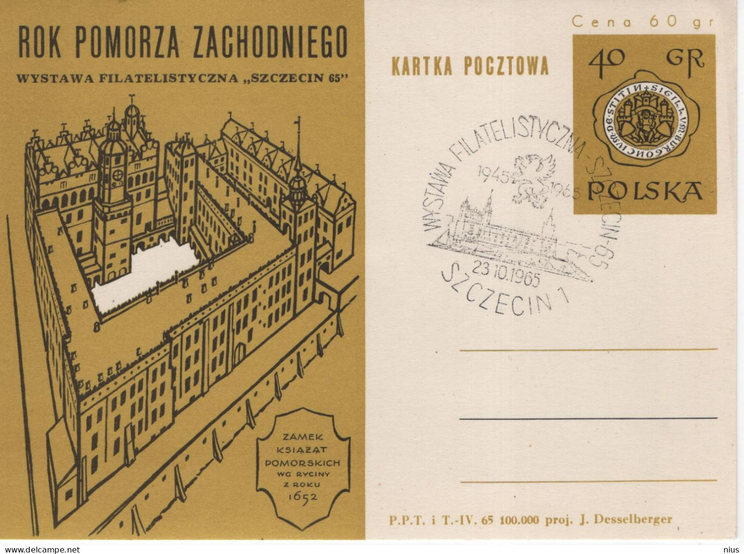 Poland Polska 1965 Szczecin Castle, Philatelic Exhibition - Libretti
