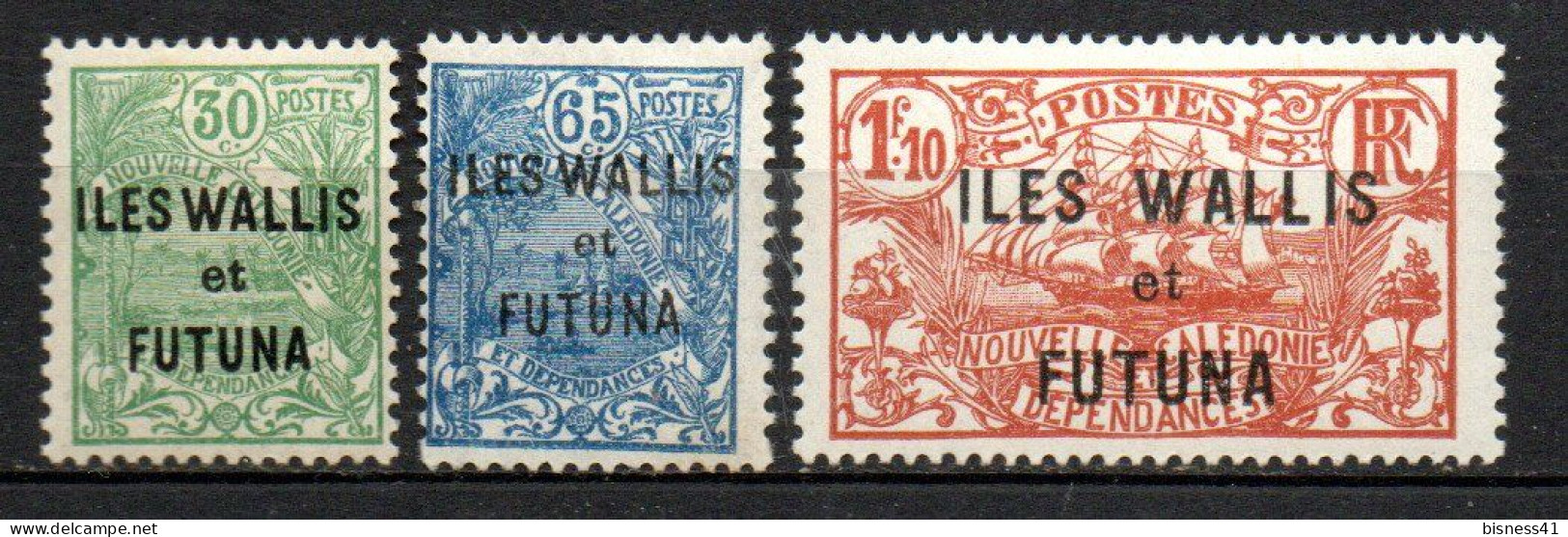 Col33 Colonie Wallis & Futuna N° 40 à 42 Neuf X MH Cote : 17,00€ - Ungebraucht