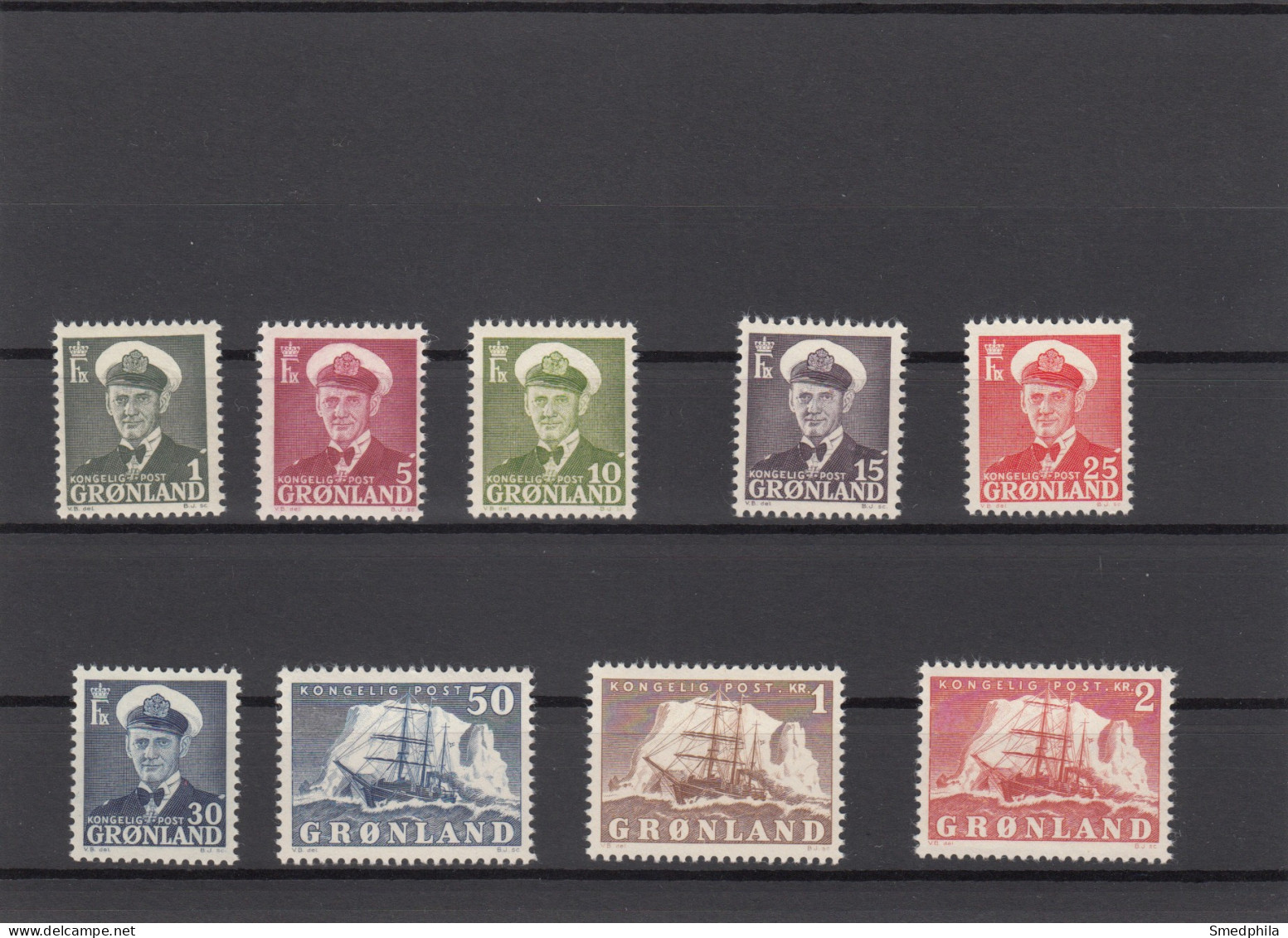 Greenland 1950 - Michel 28-36 MNH ** - Ungebraucht