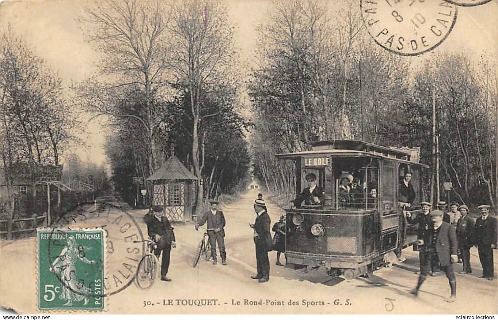 Le Touquet . Paris-Plage   62       Tramway  Le Rond Point Des Sports  - Défaut D'angle  -       .     (voir Scan) - Le Touquet