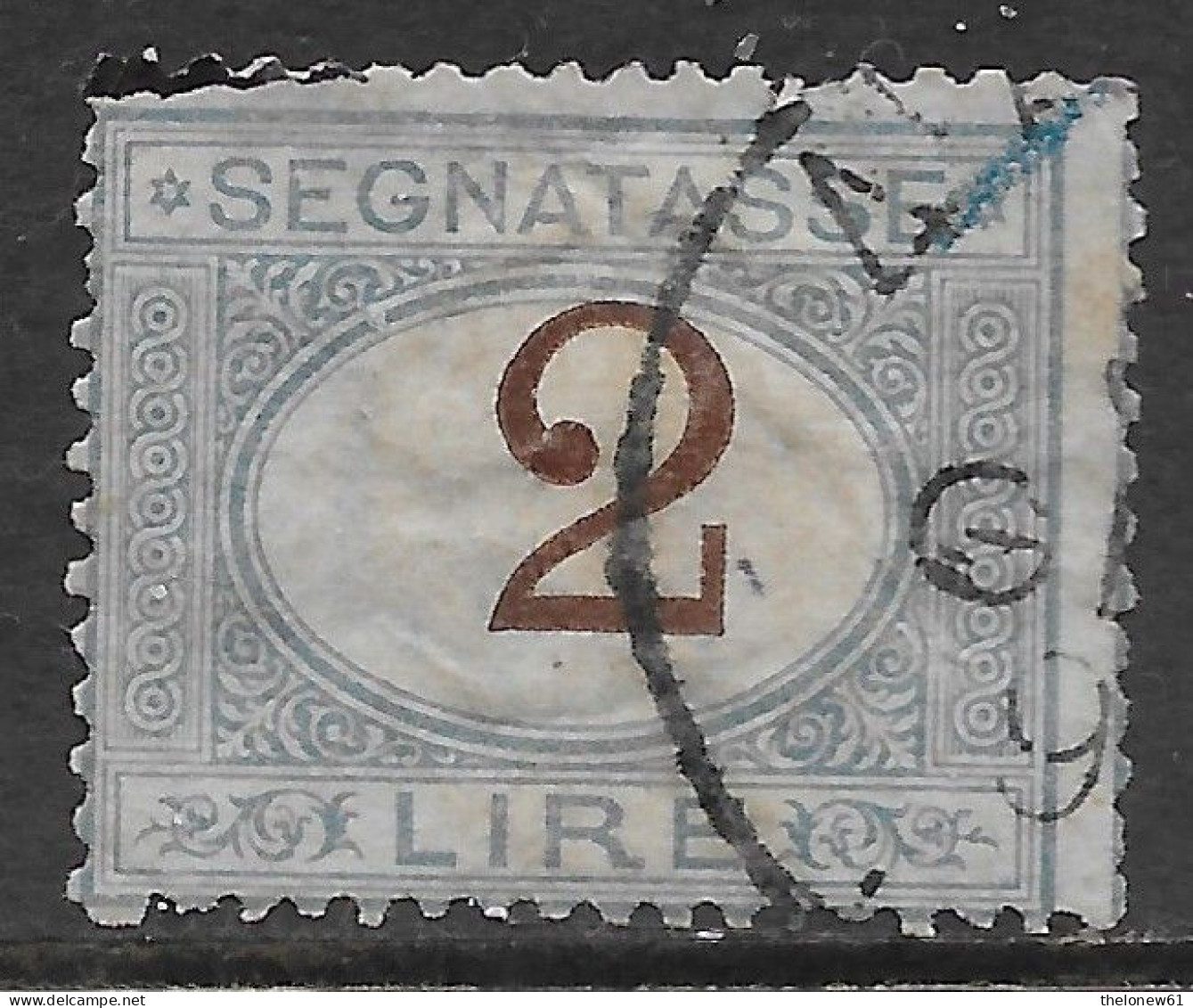 Italia Italy 1870 Regno Segnatasse L2 Azzurro E Bruno Sa N.S12 US - Taxe