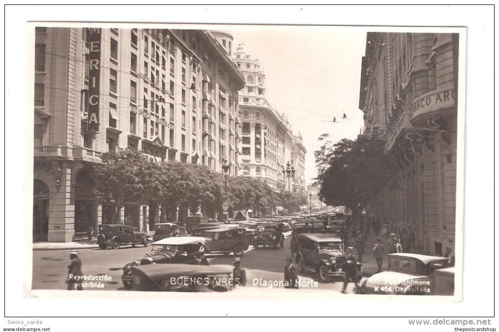 ARGENTINE Buenos Aires Argentinien, Diagonal Norte, Vintage Motorcars, Buildings Used With Stamp - Argentina