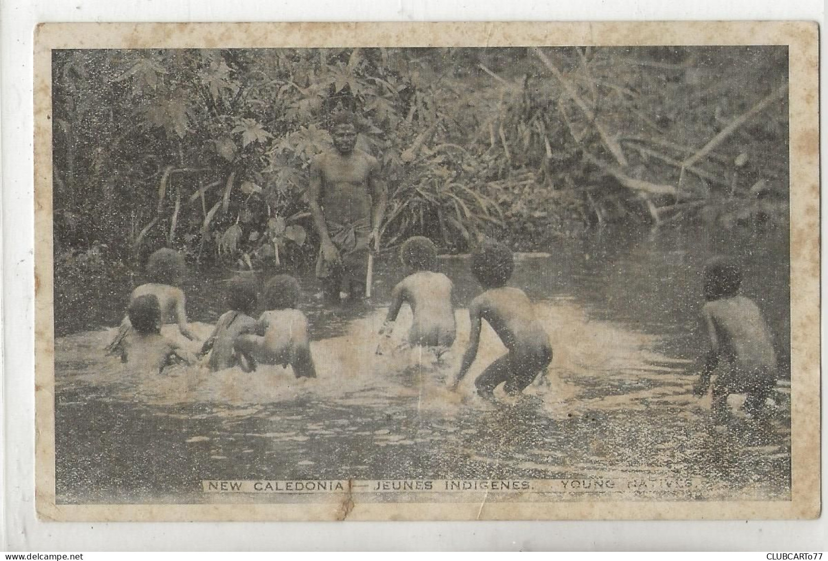 Nouvelle-Calédonie : La Baignade Des Enfants Du Pays Env 1910 (animé) PF. - Nouvelle Calédonie
