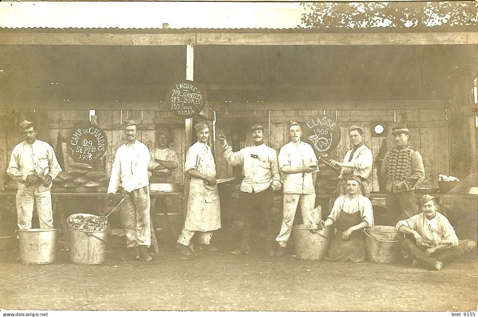 51 LE 17 ème AU CAMP DE CHALONS EN 1908 TOUS ARMES POUR FAIRE LA CUISINE - Camp De Châlons - Mourmelon