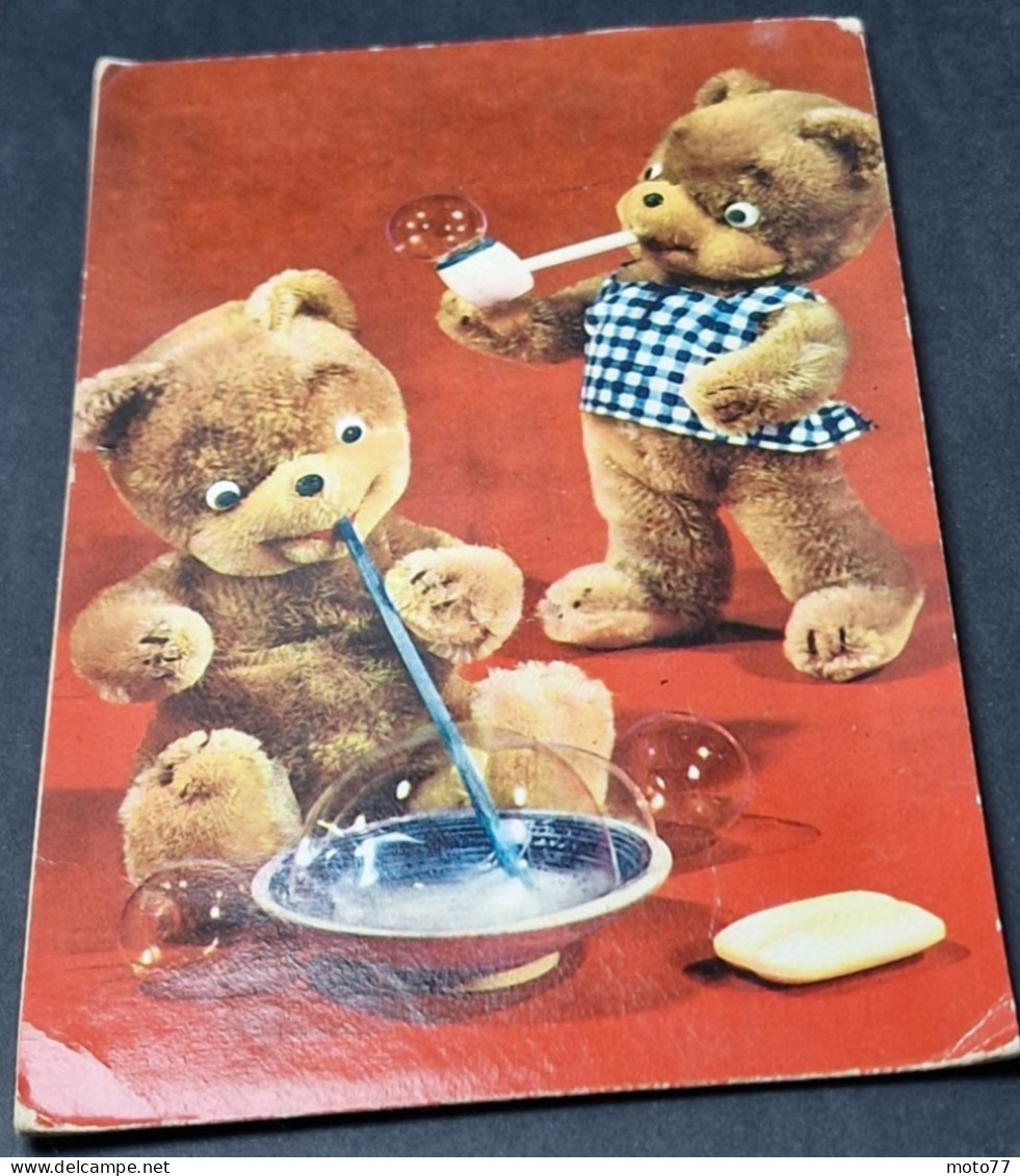 CP Carte Postale à SYSTÈME "Allain" - MUSICALE - OURS En Peluche Font Des Bulles - Vers 1960 - A Systèmes