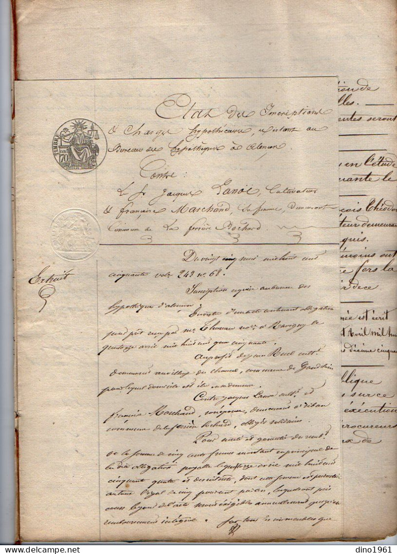 VP21.960 - RAVIGNY - Acte De 1850 - Obligation Par Mr & Mme J. LANOË à LA FERRIERE - BOCHARD à Mr J. RUEL à GANDELAIN - Manuscrits