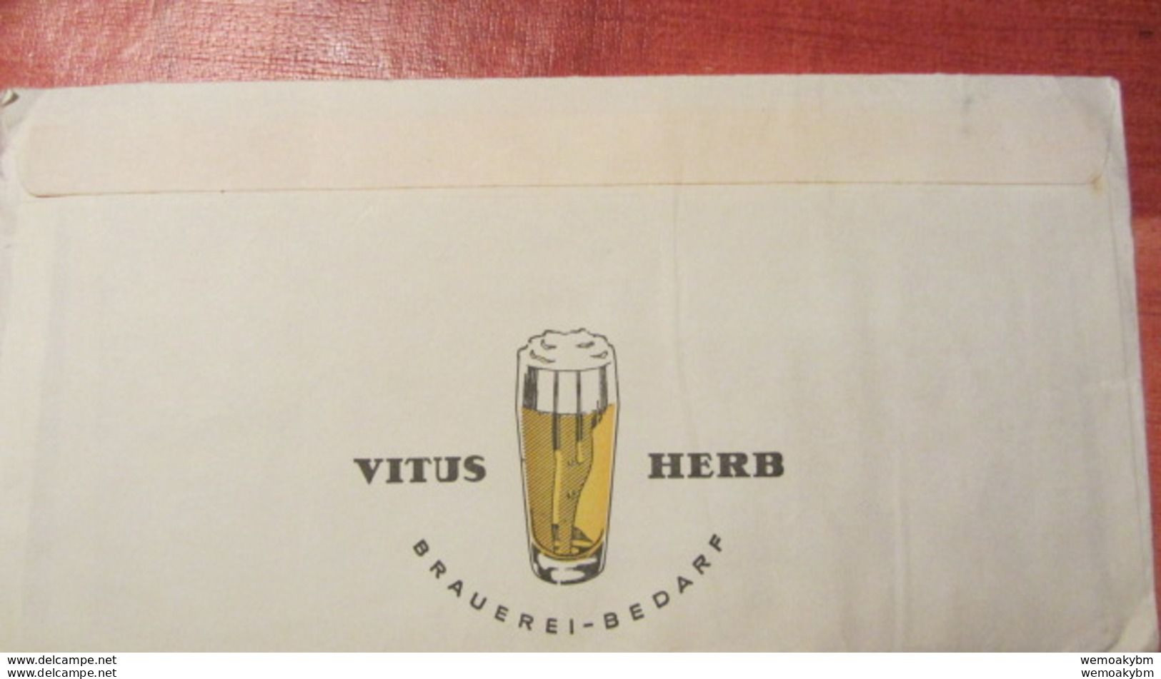 DDR: R-Brief Mit AFS =030= BP Zum Thema Brauerreibedarf "VITUS HERB München" 5.1.69 Mit Zusatzfr. 80, Rs. Bierglas-Abb. - R- & V- Viñetas