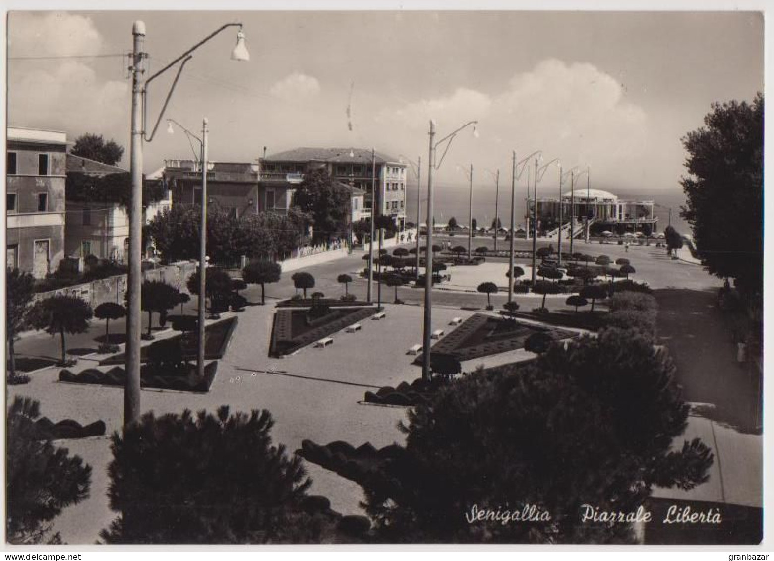 SENIGALLIA, PIAZZALE LIBERTA', B/N, VG 1958 - Senigallia