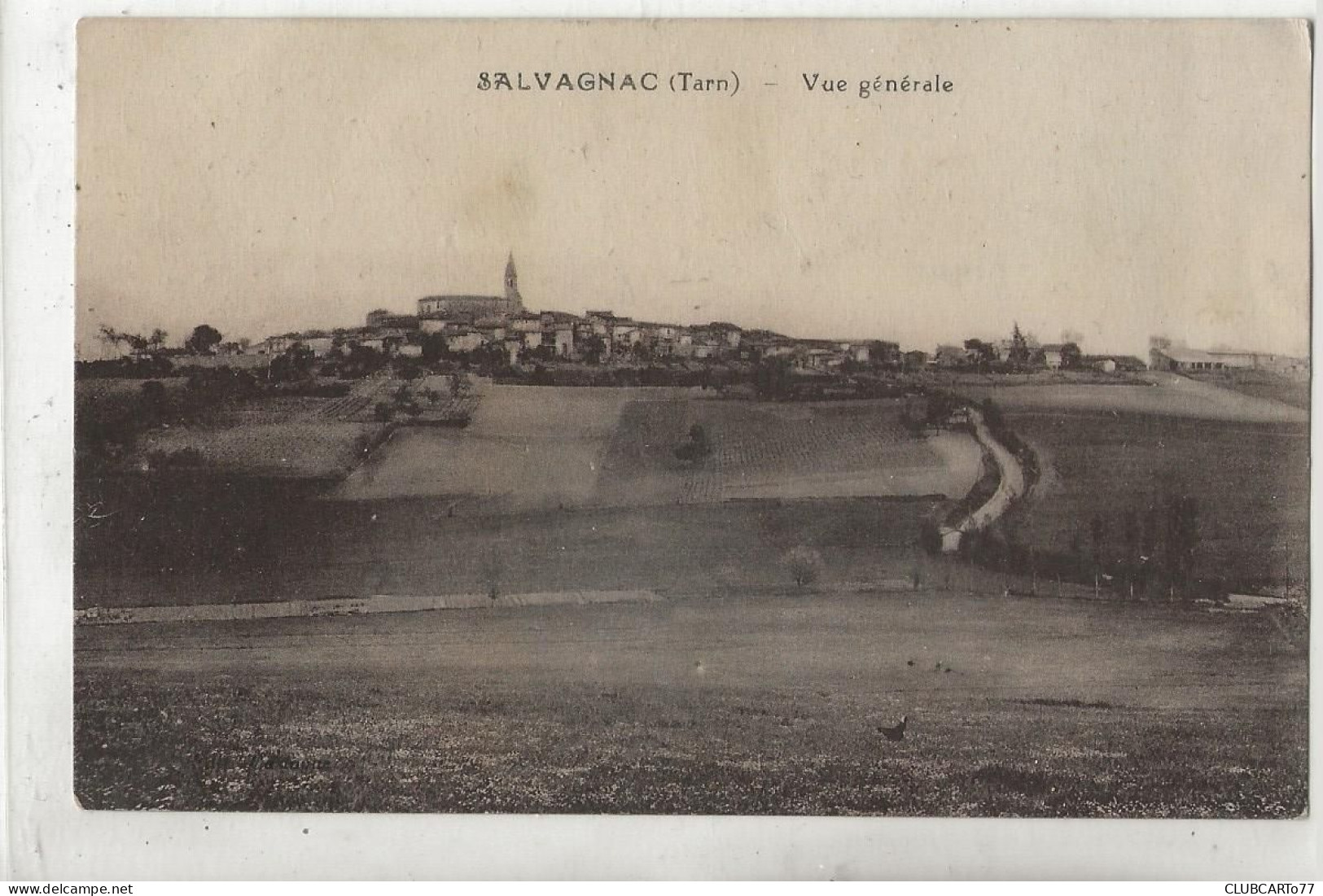 Salvagnac (81) : Vue Panoramique Du Quartier De L'église En 1929 PF. - Salvagnac