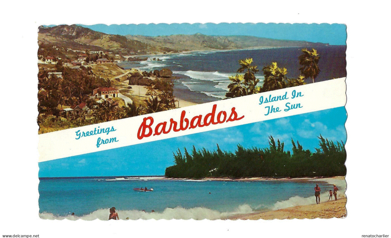 Greetings From Barbados.Expédié à Borgerhout (Belgique) - Barbades