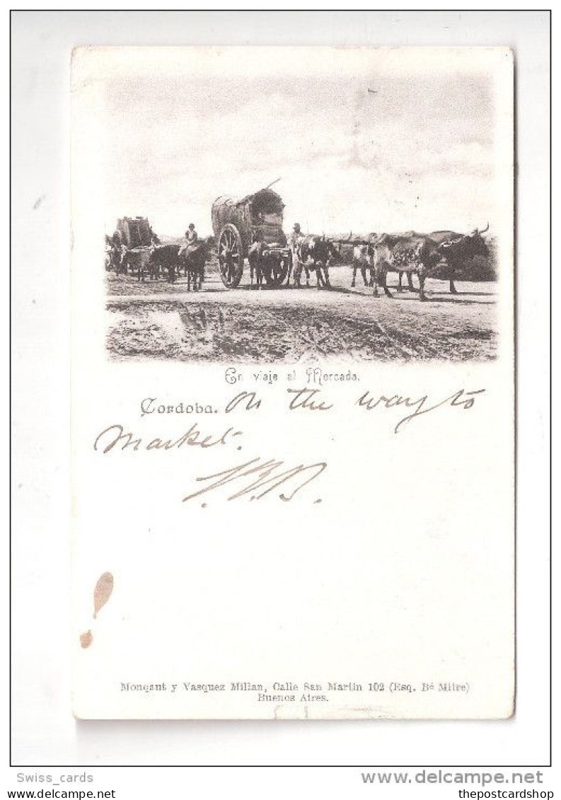 ARGENTINA ARGENTINE Argentine, Cordoba, En Viaje Al Mercado, Attelages 2 STAMPS POSTALLY USED - Argentinië