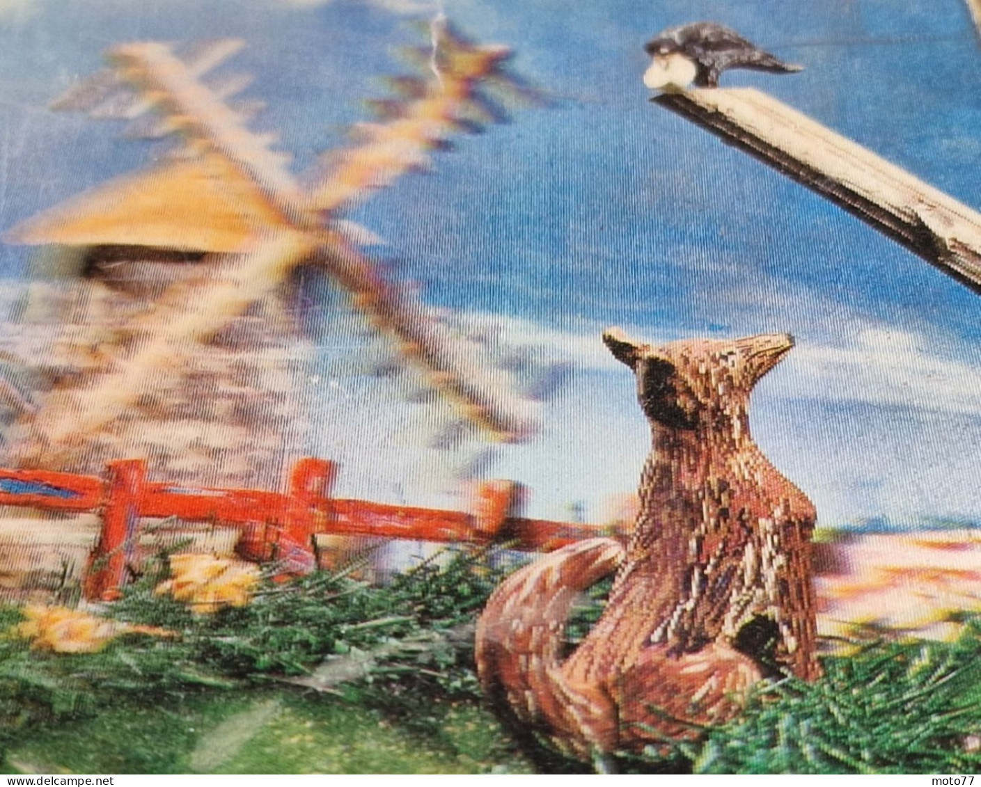 CPA Carte Postale Ancienne FANTAISIE En RELIEF - Fable De Jean De La Fontaine - Le Corbeau Et Le Renard - 1967 - A Systèmes