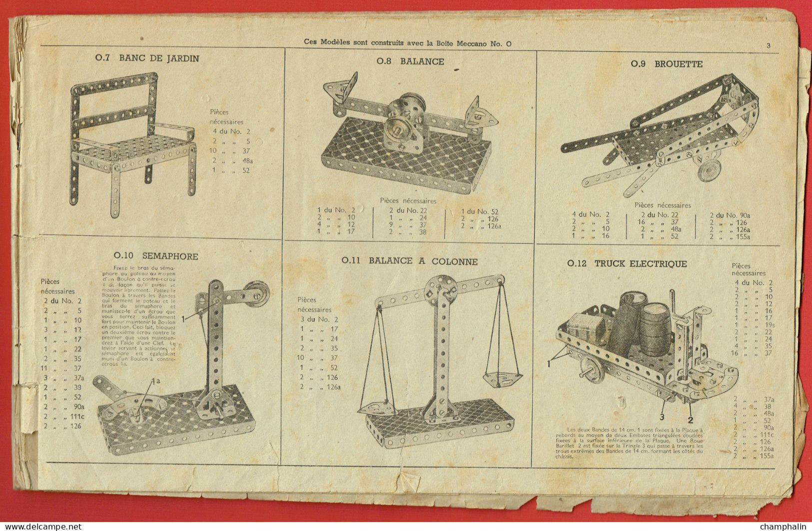 Meccano - Manuel D'instructions 2 - 1948 - Voir état - Meccano