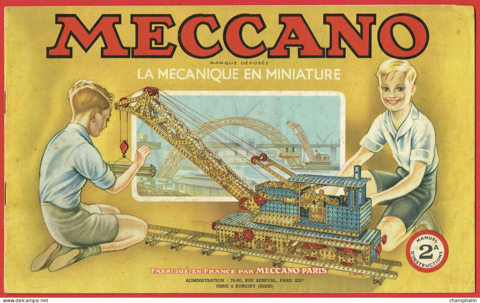 Meccano - Manuel D'instructions 2A - 1949 - Voir état - Meccano