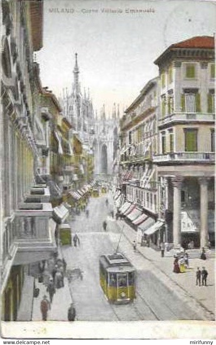 MILANO/CORSO VITTORIO EMANUELE/ANIME/COLORISEE/CIRCULE 1900 - Strassenbahnen