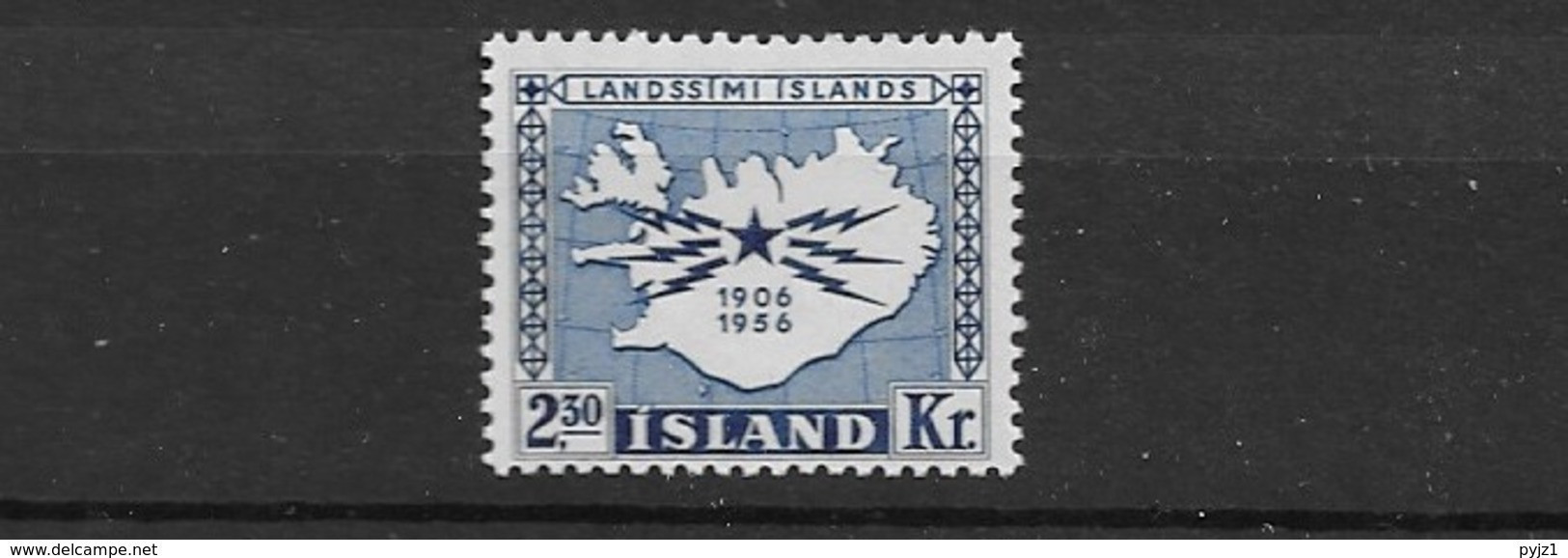 1956 MNH Iceland, Island, Mi 311 - Unused Stamps