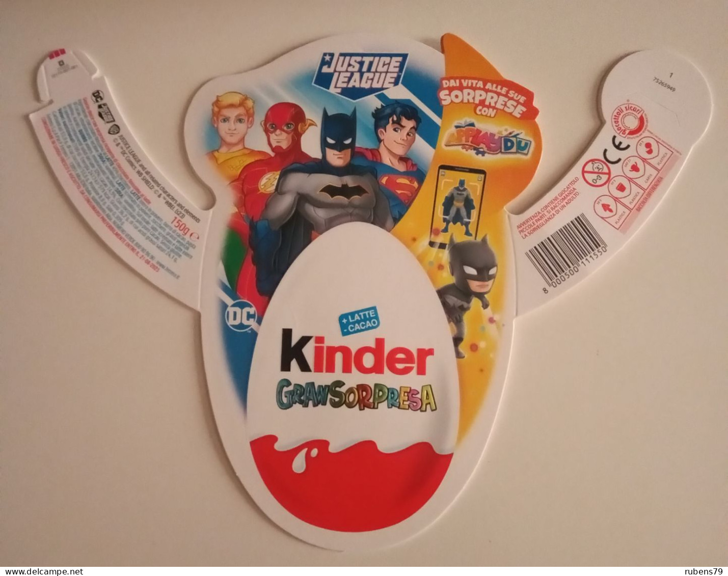 KINDER FERRERO - COLLARINO UOVA DI PASQUA 2023 - JUSTICE LEAGUE - - Sonstige & Ohne Zuordnung