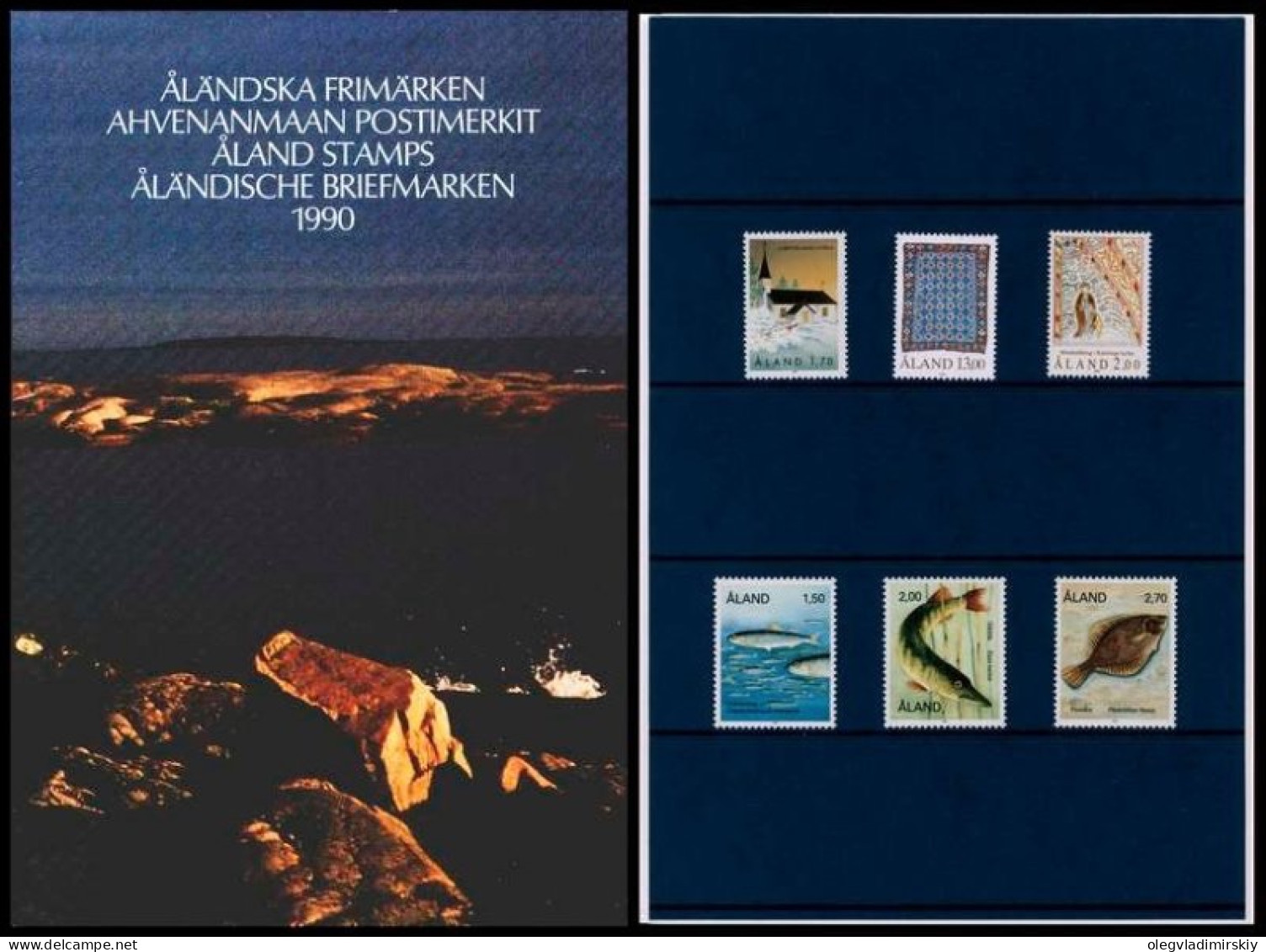 Aland Åland Finland 1990 Year Set Mint - Annate Complete