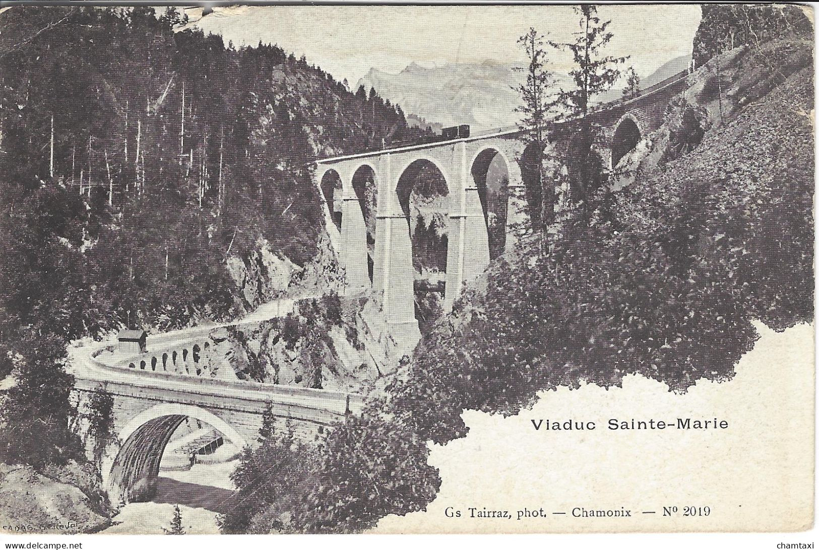 74 LES HOUCHES VIADUC FERROVAIRE SAINTE MARIE TRAIN PLM SNCF A VOIX METRIQUE VALLEE DE CHAMONIX MONT BLANC TAIRRAZ 2019 - Ouvrages D'Art