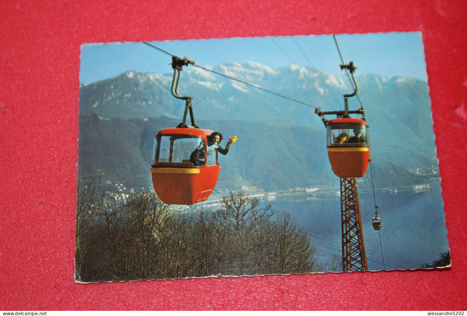 Ticino Lago Lugano La Funivia Melide Carona 1970 - Carona 