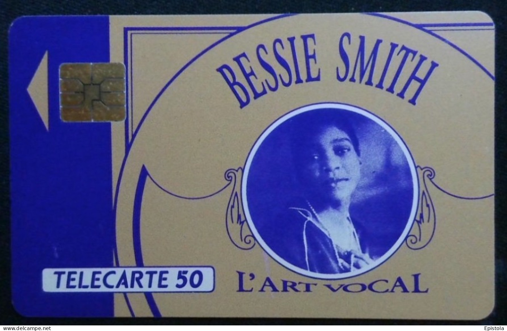 ► France :   BESSIE SMITH    (1895-1937)    L'Art Vocal - Télécarte JAZZ - Musique