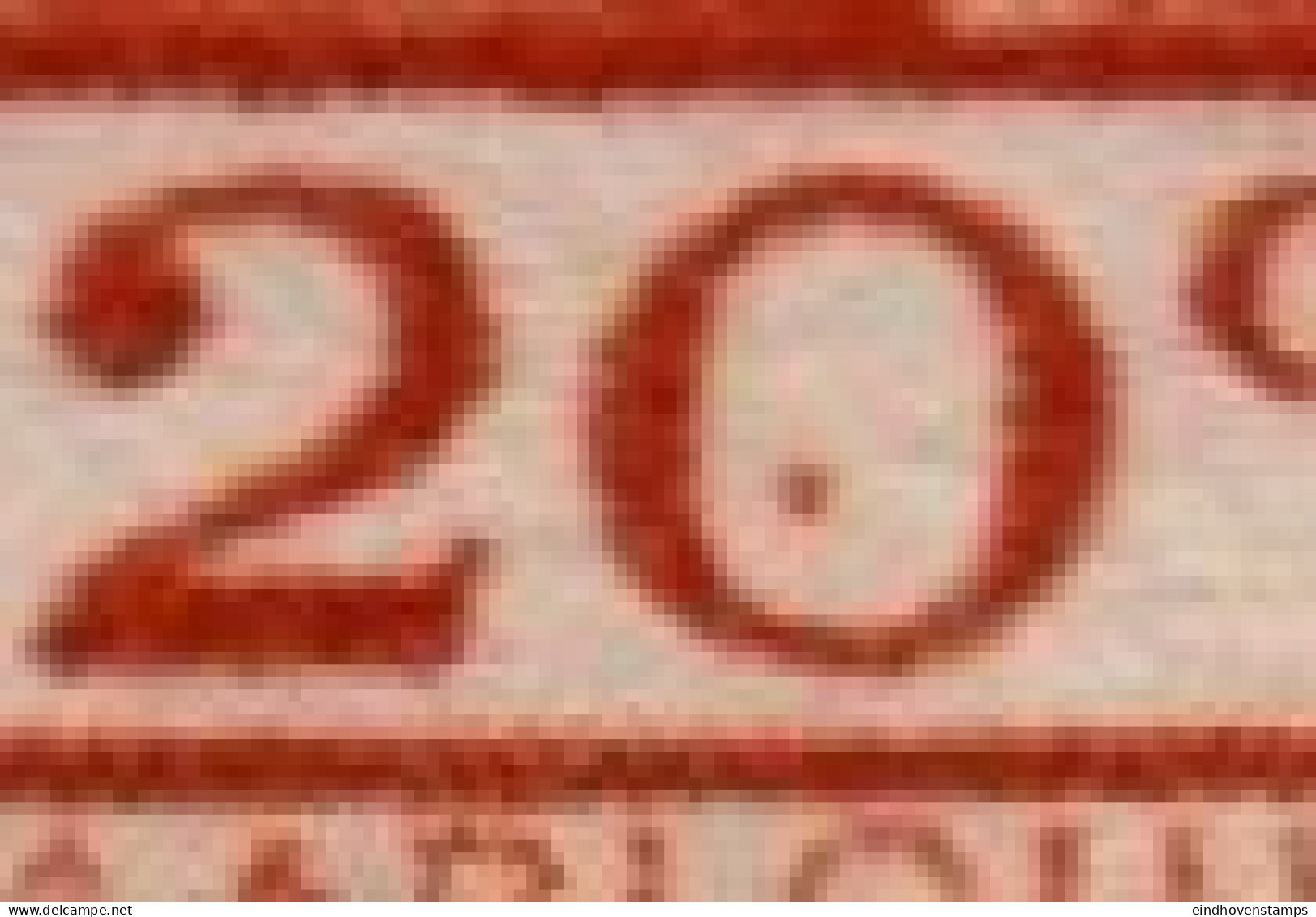 Saaegebiet Sarre 1926 20 C Plate Flaw Point In 2"0": Mi 110 I 1 Value Cancelled 2304.3019 - Sonstige & Ohne Zuordnung