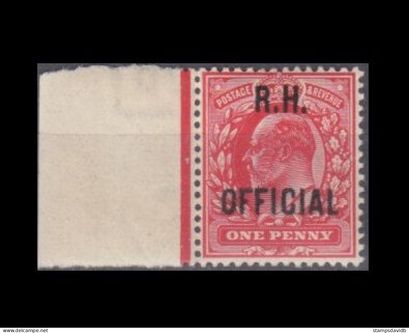 1902 Great Britain  D75 King Edward VII - Overprint - R.H.OFFICIAL 250,00 € - Ungebraucht