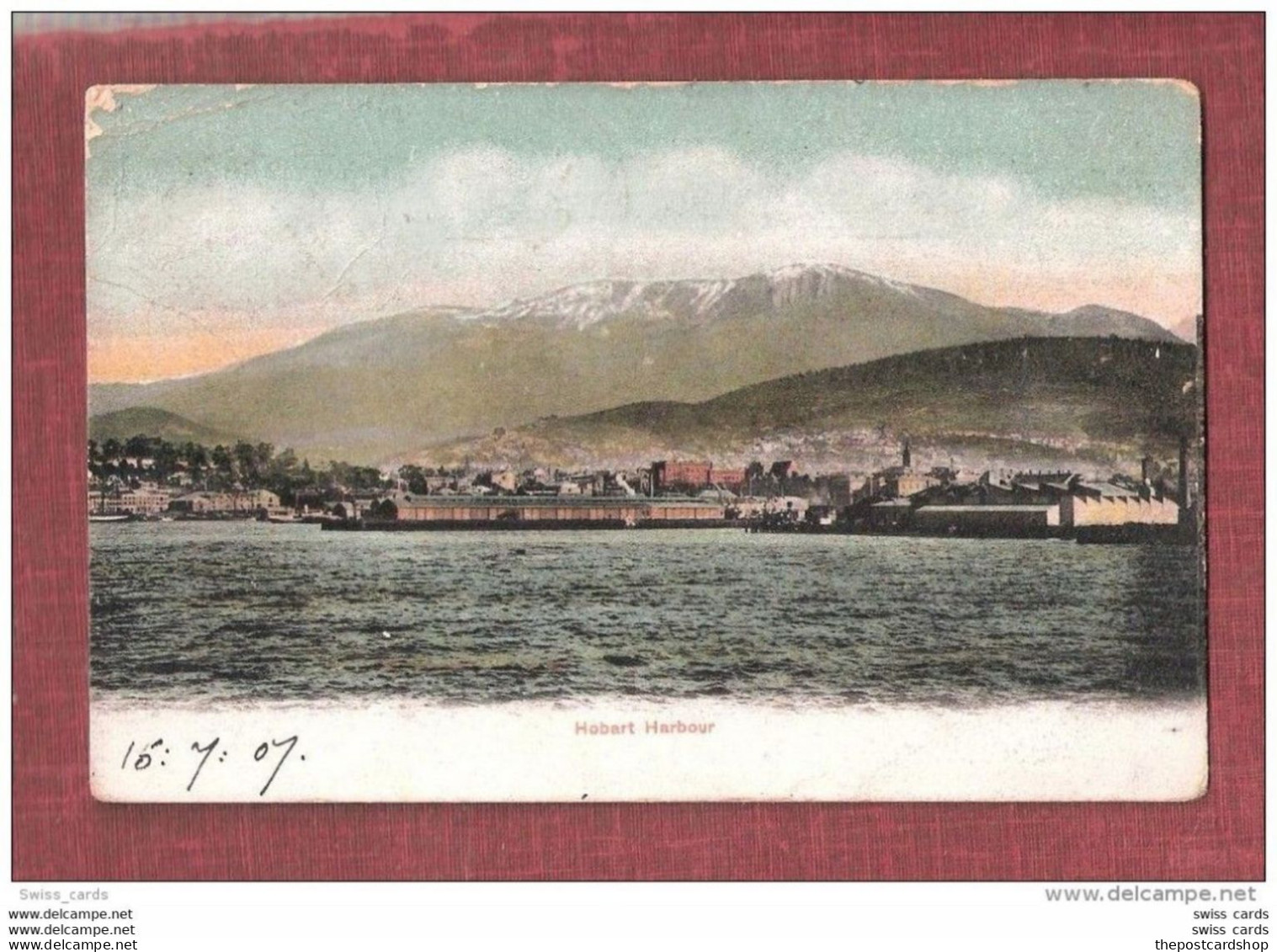 AUSTRALIA Tasmania HOBART HARBOUR USED 1907 - Hobart