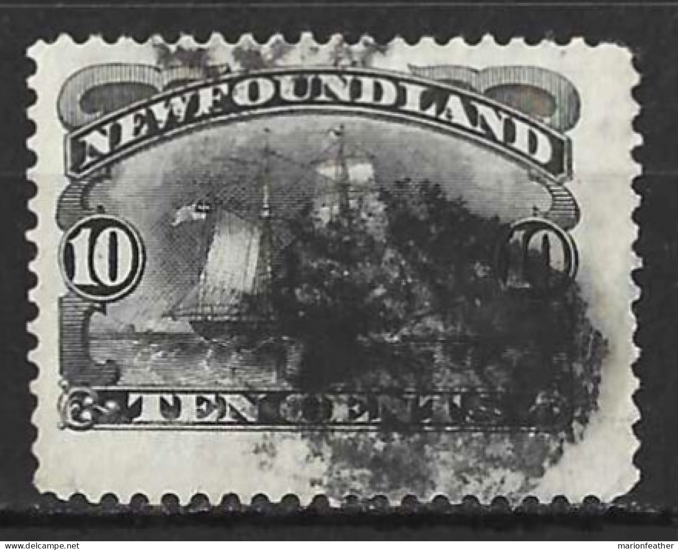 NEWFOUNDLAND....QUEEN VICTORIA...(1837-01.)......10c......SG54......USED... - 1857-1861