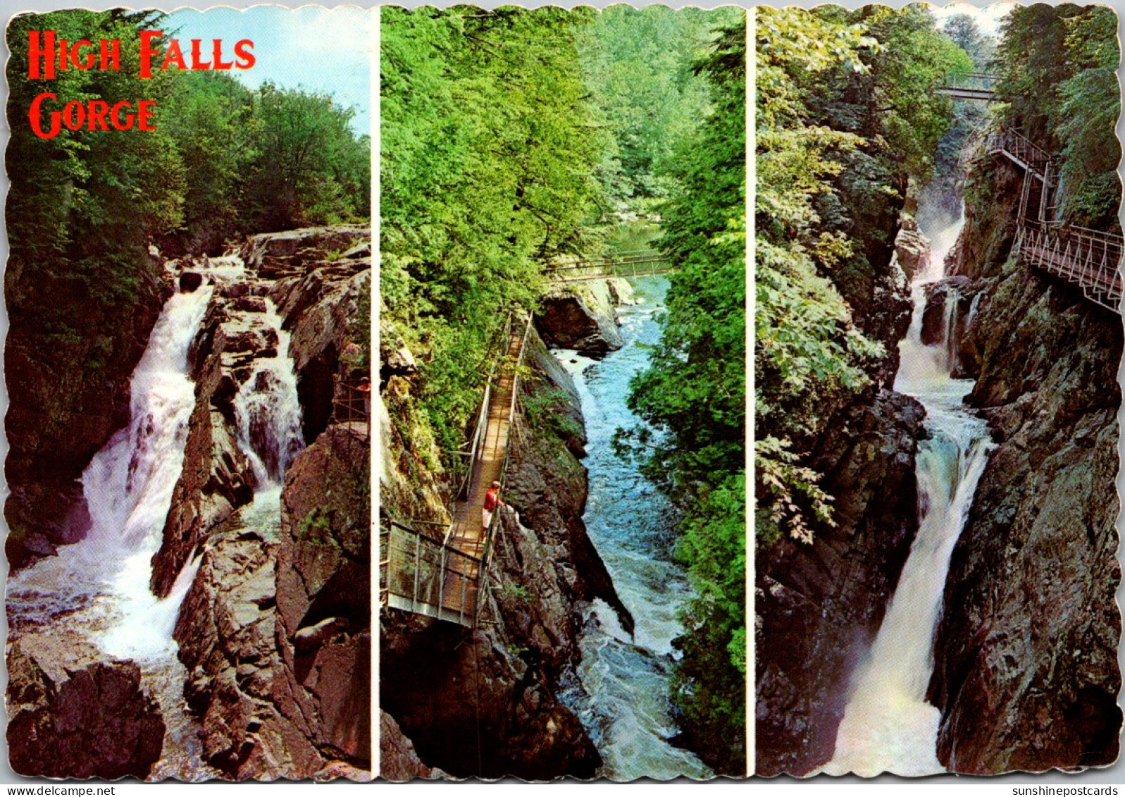 New York Adirondacks Wilmington Whiteface Mountain High Falls Gorge Multi View - Adirondack