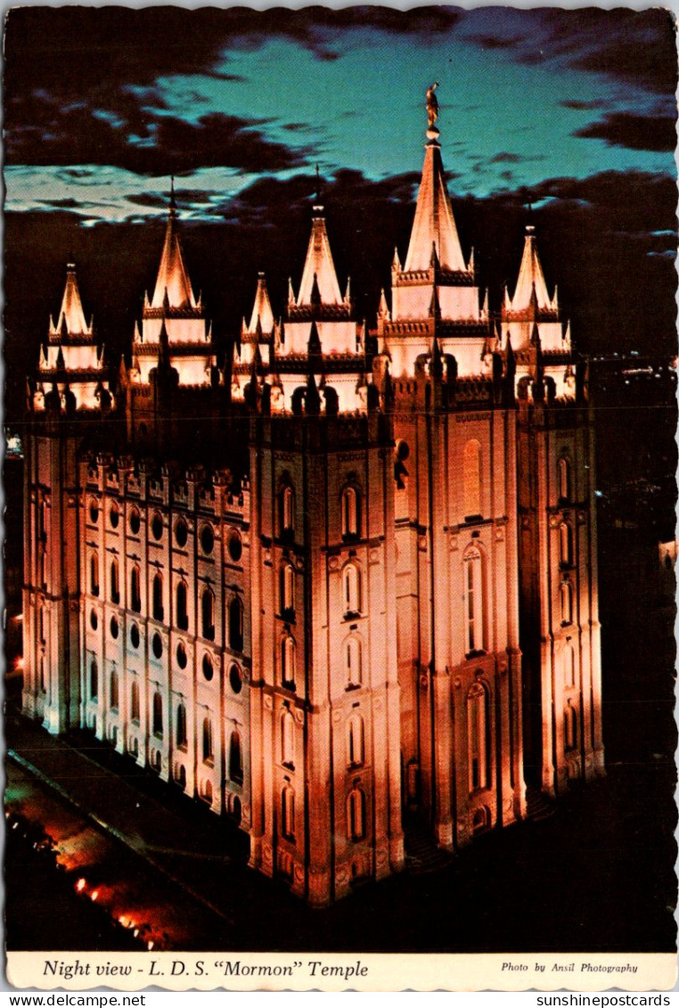Utah Salt Lake City Mormon Temple Nught View - Salt Lake City