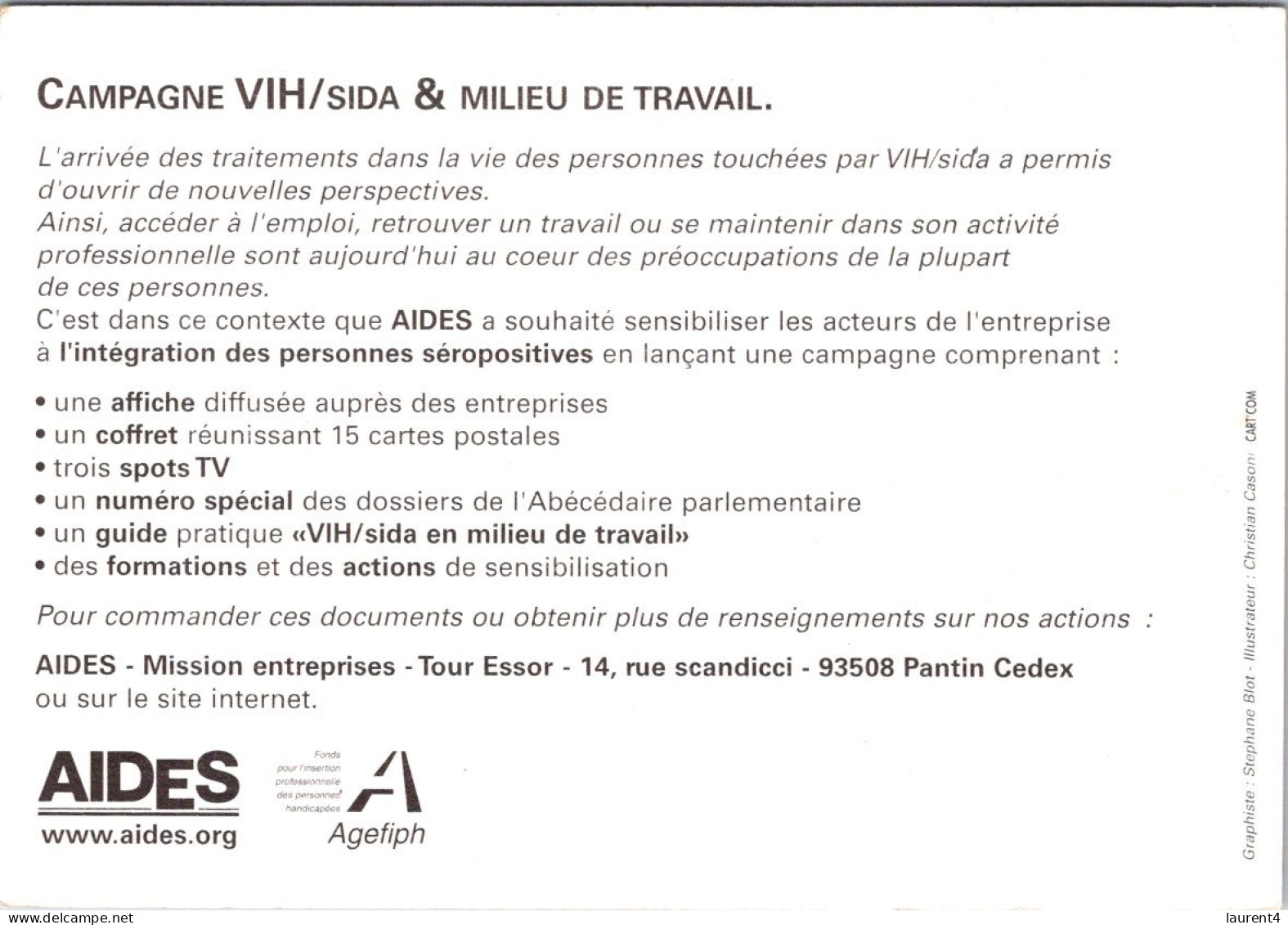 (3 Q 2) France - HUMOUR - AIDES / SIDA / Préservatif - Santé